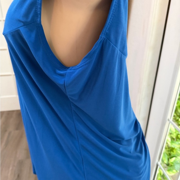 Blue Women's Tank Top with pleated front (I cut out the tags, itchy) XL GUC - Picture 3 of 3